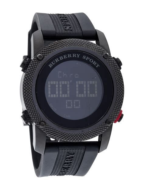 burberry sport digital watch|Burberry watch men's leather strap.